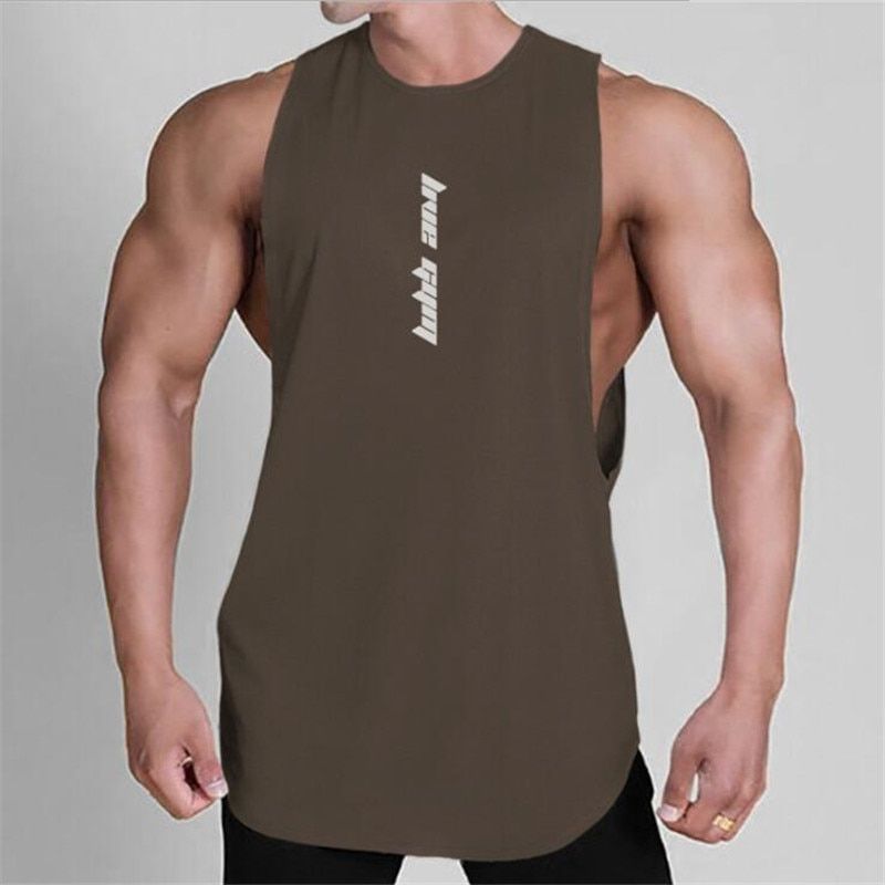 Men's TaTop Sleeveless Shirts Summer Fitness Clothing Men Gyms Tanks Tops Plus Size Summer Letter Print Shirts Vest