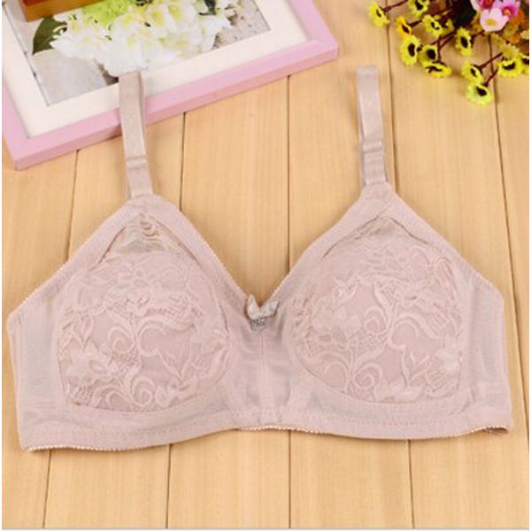 French Style Bralette Seamless Deep V Lace Girl mother Bra Wireless Thin cotton Underwear  Lingeries Soft Bras For Women D05