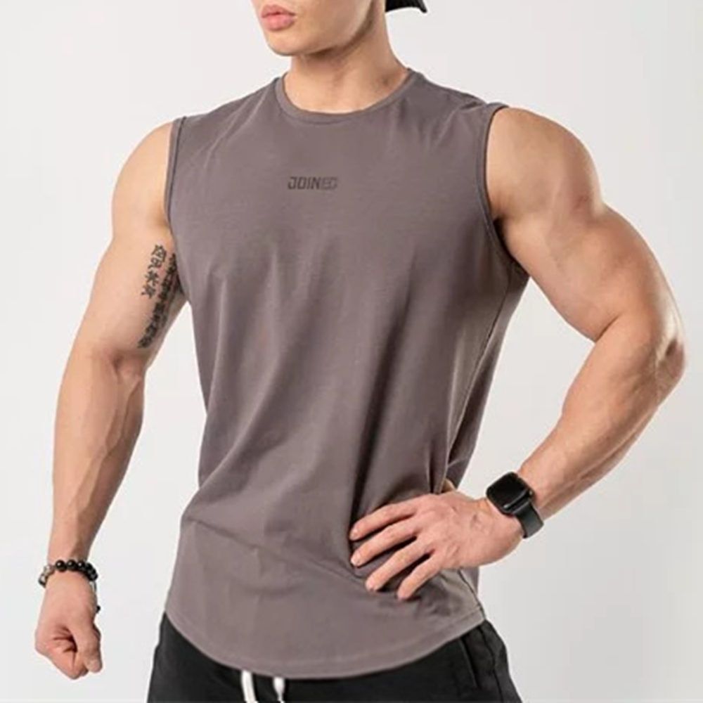 Gym Fitness TaTops Men Bodybuilding Workout Cotton Sleeveless Shirt Male Summer Casual Singlet Undershirt Srt Clothing