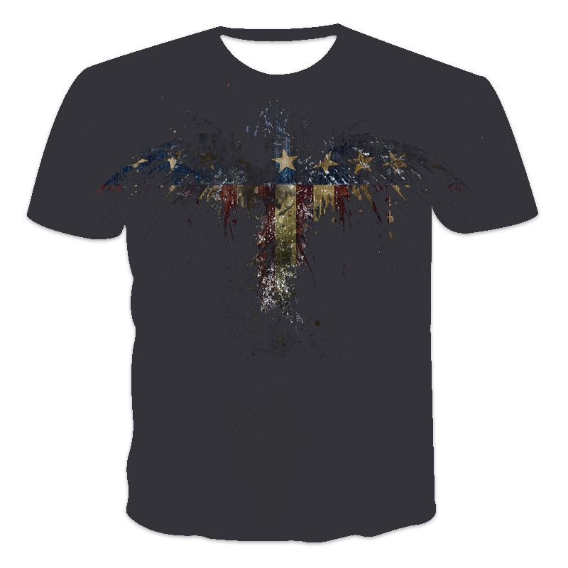 New Summer Men's T-shirt Retro ple Design Colored  Pattern Fashion Casual Short Sleeve Clothing Oversized Size