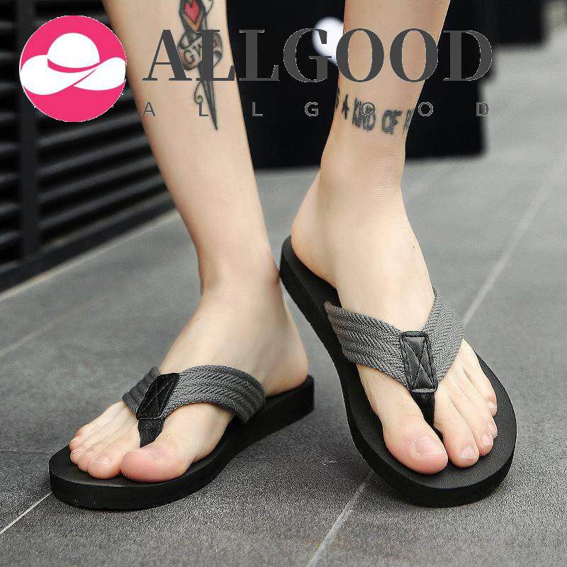 men slippers beach shoes casual sandals Antiskid trendy lightweight Flip flops shoes