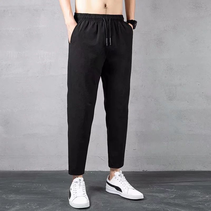 Men&'s Plain Pants Korean Fashion Trend Slim Pants For Men