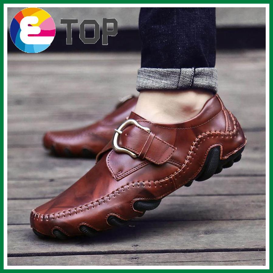 Soft Leather Men Loafers New Handmade Casual Shoes Men Moccasins for Men Comforable Leather Flat Shoes