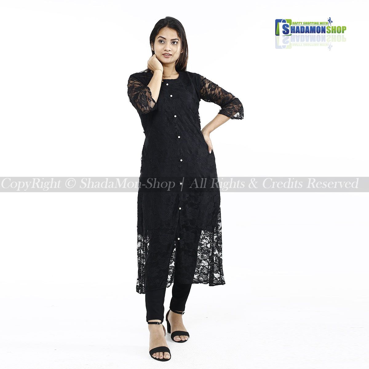Readymade Stylish Fashionable Koti Hot Kurti For Girls Long Pure Soft Linen (1 Pcs) ShadaMon Shop Net - Kurti For Girls - Kurti For Girls