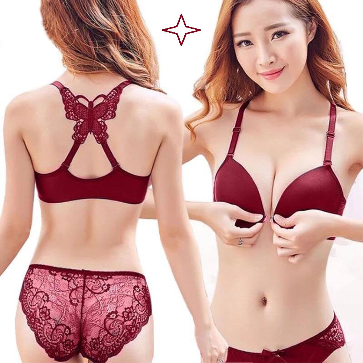 Women Sexy Lingerie Erotic Lace Bra + Panties - Night Dress For Women - Night Dress For Women