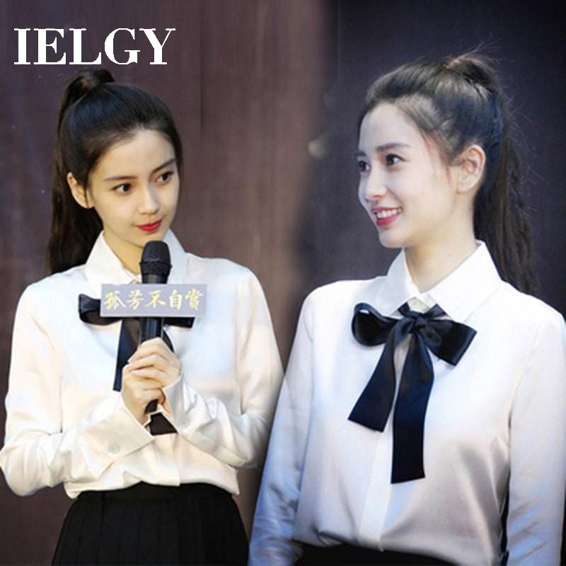 IELGY Professional Workwear Bow White Shirt Female