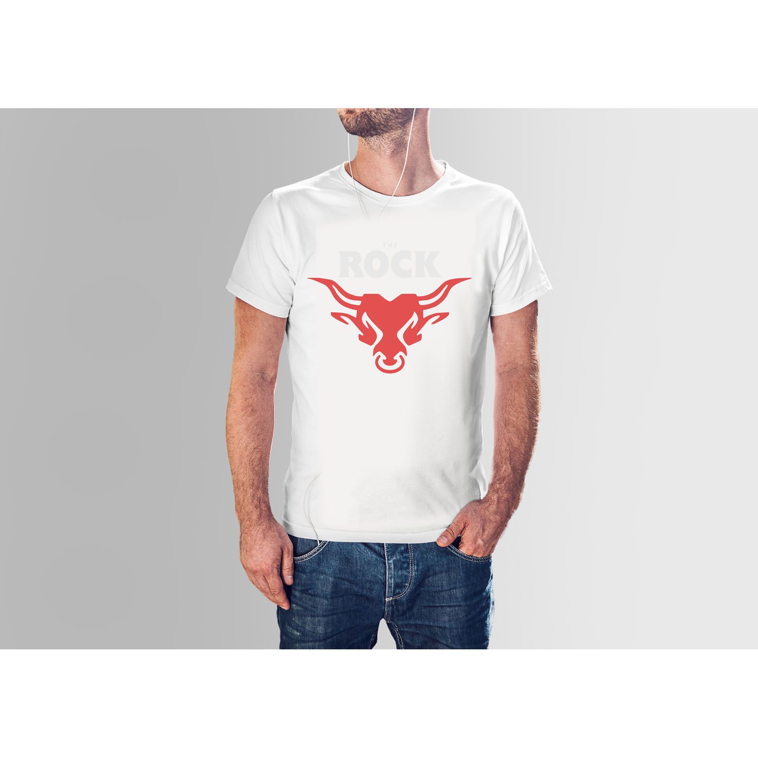 THE ROCK WWE WHITE COTTON Tshirt