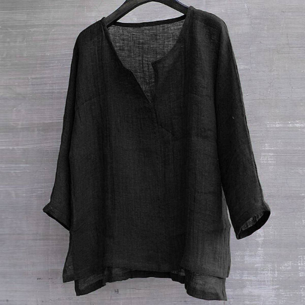 Mens Brief Breathable Comfy Solid Color Long Sleeve Loose Casual T shirt Blouse