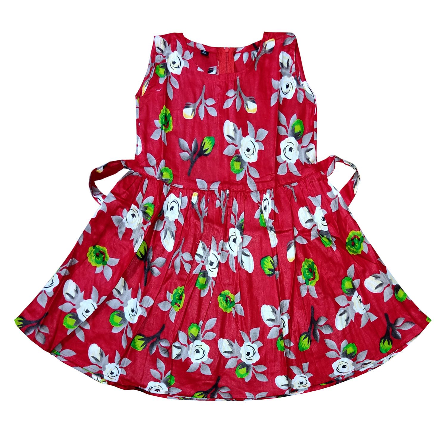 Red Color Printed Regular use Girls Frock - Tops For Girls - Tops For Girls - Tops For Girls