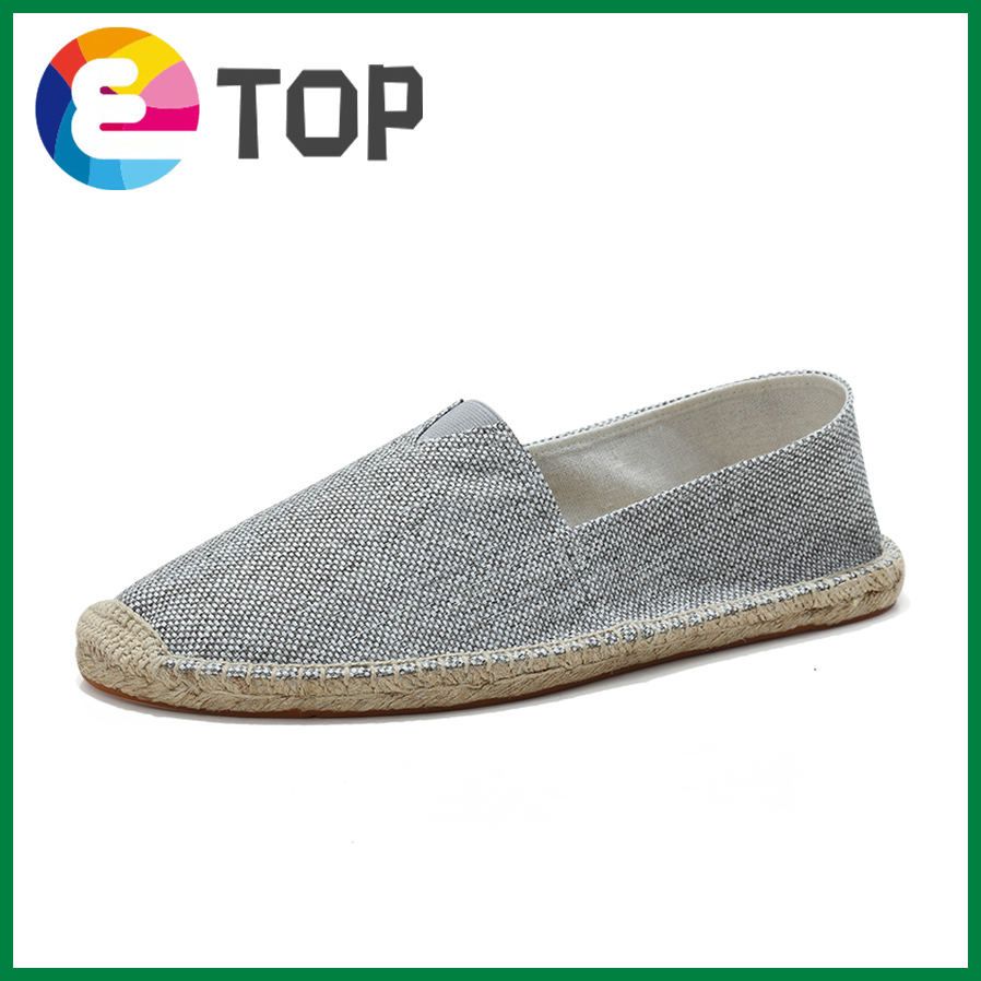 Breathable Espadrilles Men Fashion Comfy Trend Casual Shoes For Men New Wide Cheap Slip On Loafers Canvas Sneakers Summer
