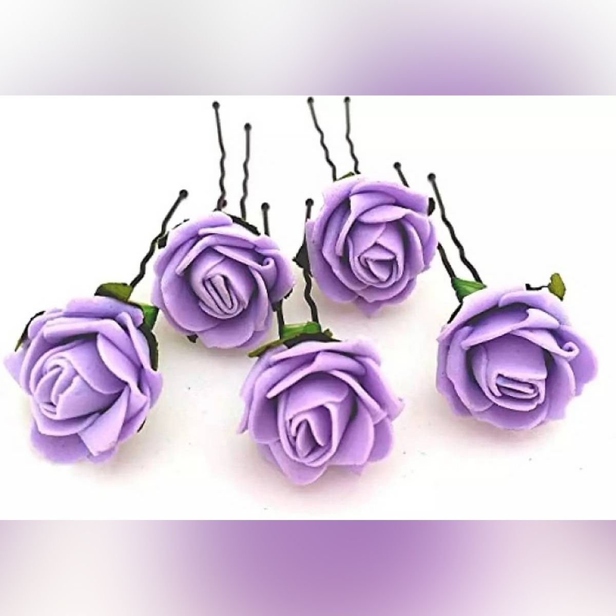 Artificial Flower Hair Clip For Girls 6 Pcs