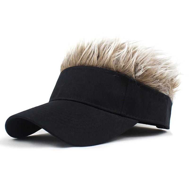 1pc One Size,Baseball Cap With Spiked Hairs Wig Baseball Hat With Spiked Wigs Men Women Casual Concise Sunshade Adjustable Sun Visor