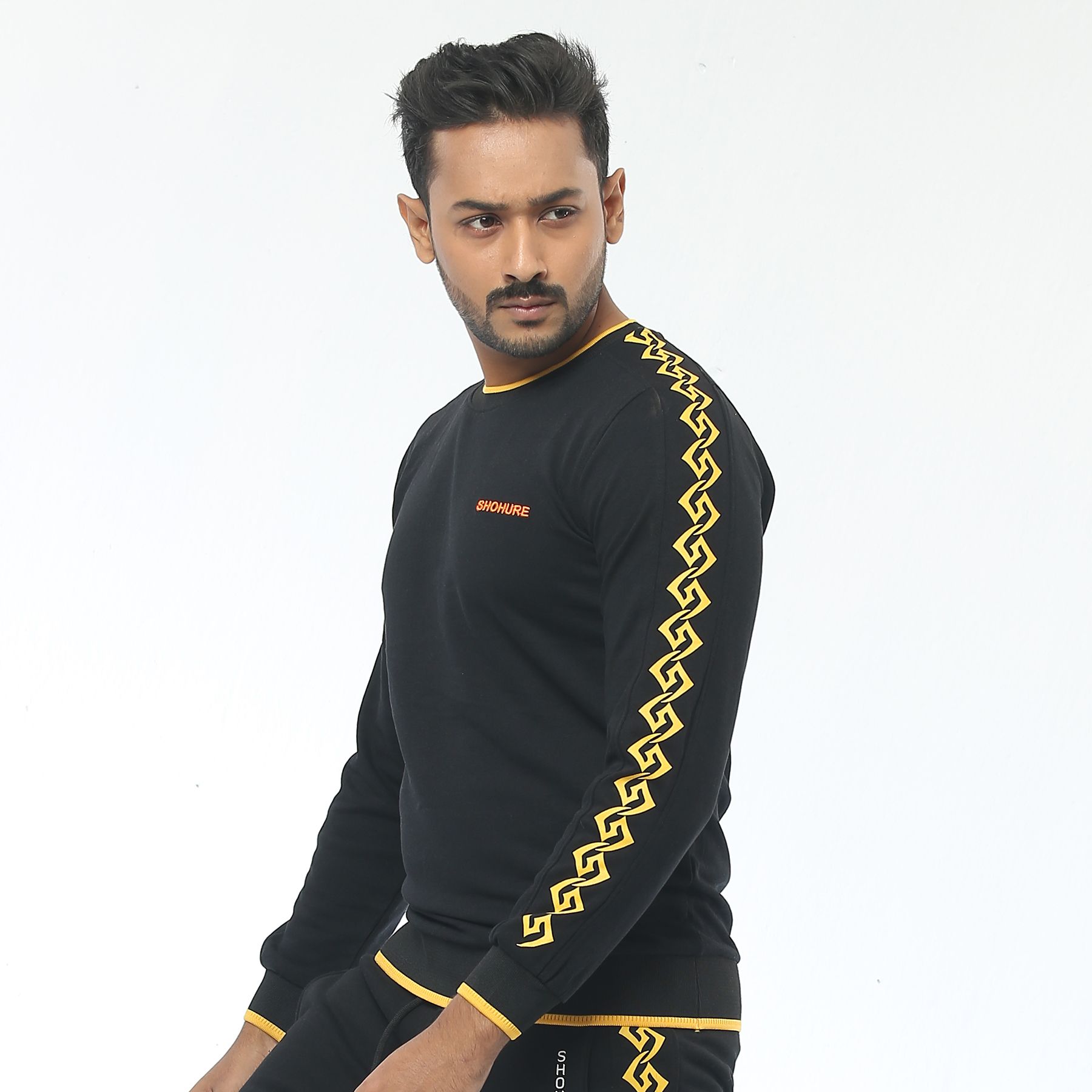 Shohure Black color Sweatshirt & Joggers Combo set - Hoodie For Men - Hoodie - Hudi For Men