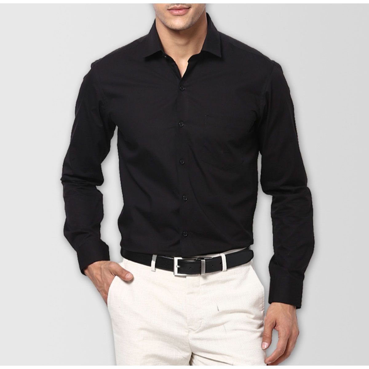 Black formal full sleeve for man