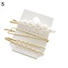 4Pcs/Set Sweet Faux Pearl Metal Barrette Women Hair Side Clip Hairpin Headwear
