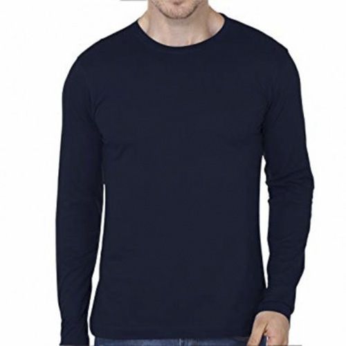 Synthetic,Spandex,Knit Casual T-shirt for Men - Navy Blue