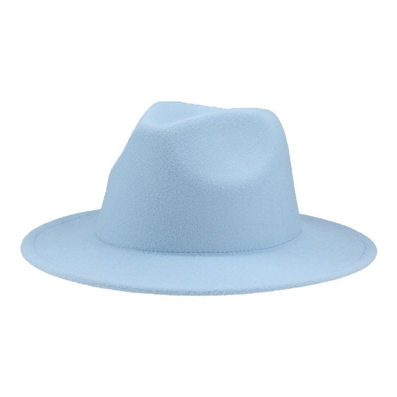 Hats for Women luxury Fedora Hat Women Panama Solid Wide Brim Winter Men Hat Vintage Black White Formal Wedding Sombrero Hombre