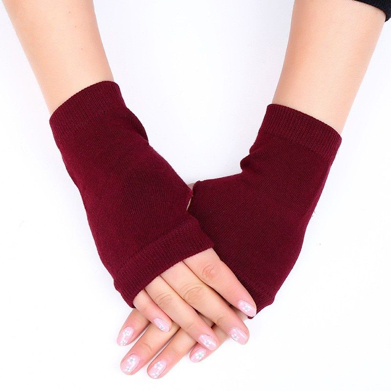 Women Flip Top Knitted Warm Glove Girl Half Finger Glove Winter Warm Thermal Fingerless Glove Sport Outdoor Mitten