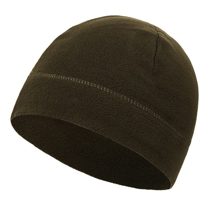 Men Women UniWinter Solid Color Soft Warm Watch Cap Polar Fleece Thickened Military Beanie Hat Windproof Outdoor Headwear