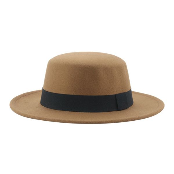 hats for women ribbon band belt dress formal women's hats street dancer pie round top dome fedora hats new sombrero hombre