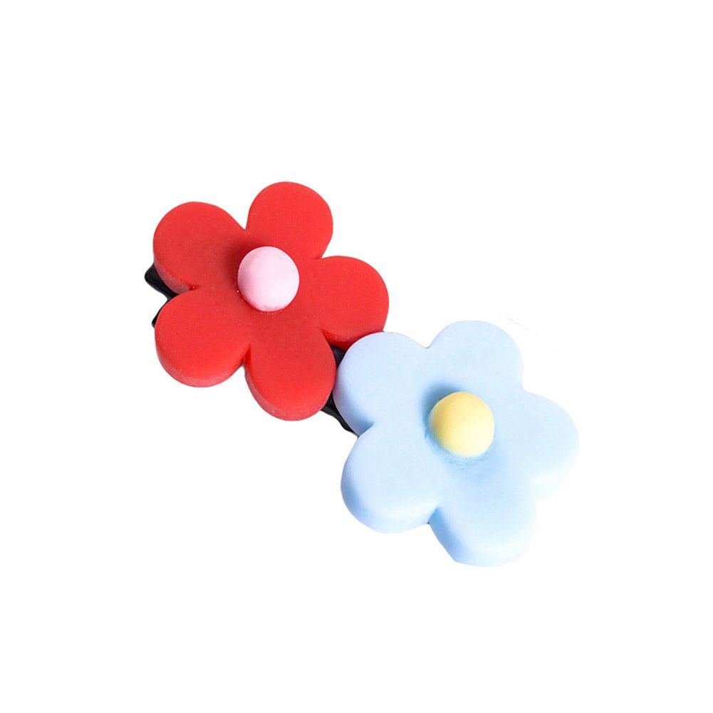 Candy Color Flower Acrylic Hairpin Side Bangs Hair Clip Sweet Women Barrette