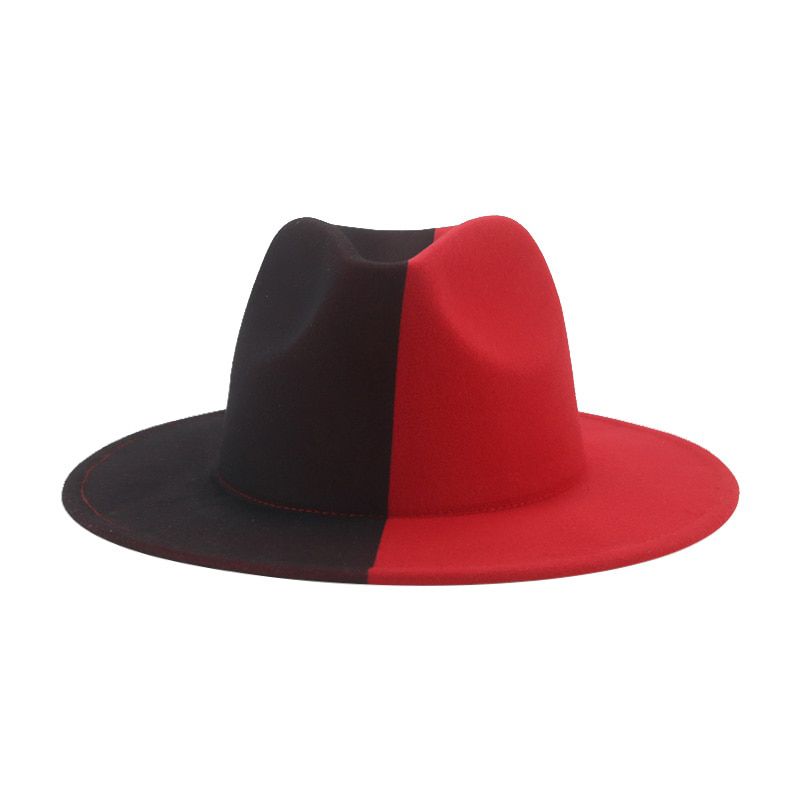 Hat Hats for Women Winter Fedoras Patchwork Double Side Casual Hats Men Felted Hat Panama Fashion Fedora Hat SombrDe Mujer