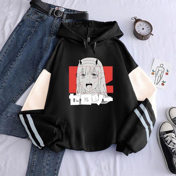 Anime Zero Two Print Pullover Women Winter Sweatshirt Men Oversized Hoody Darling In The Franxx Costume Hoodie Harajuku Sudadera