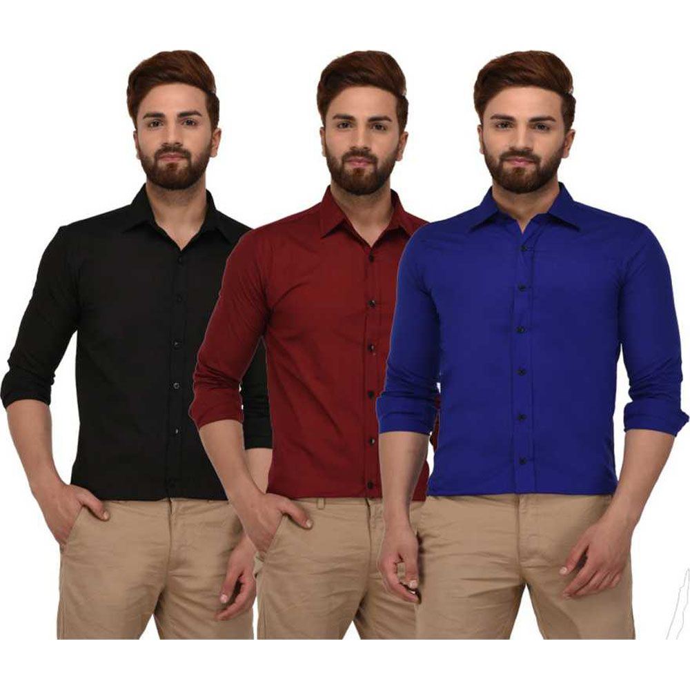 Pack of 3 combo Full sleeve shirt
