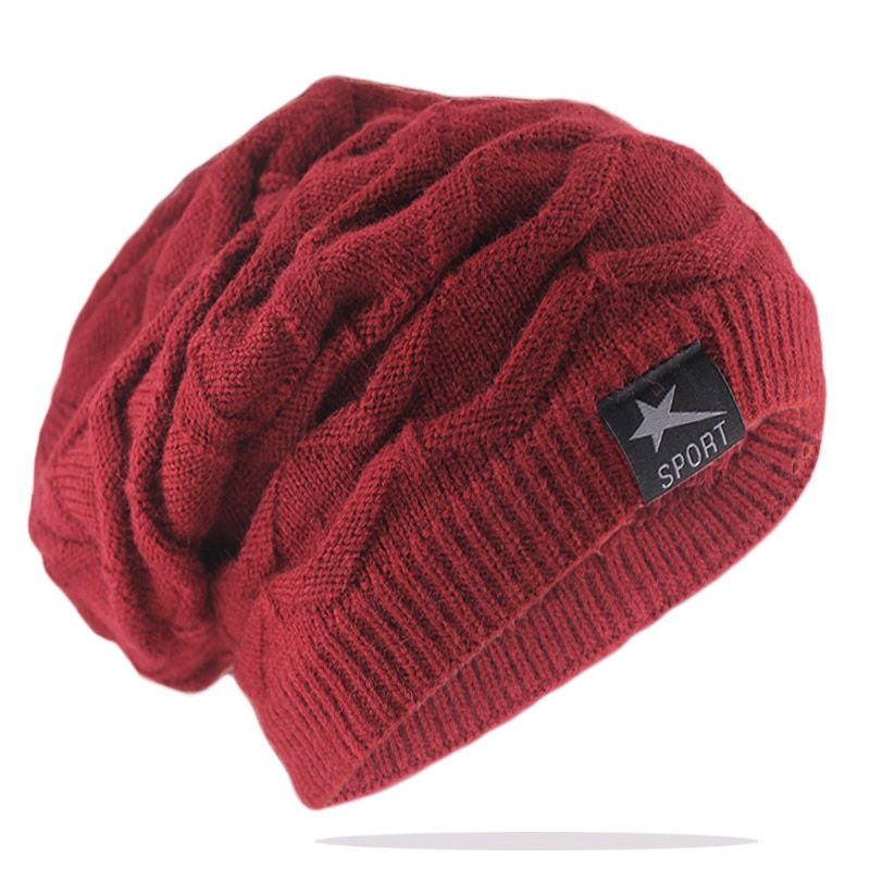Beanies Fashion Men Winter Warm Hat Caps Brand  Hop Uni Bone Knit Women's Star Beanies Skullies Casual Bonnet