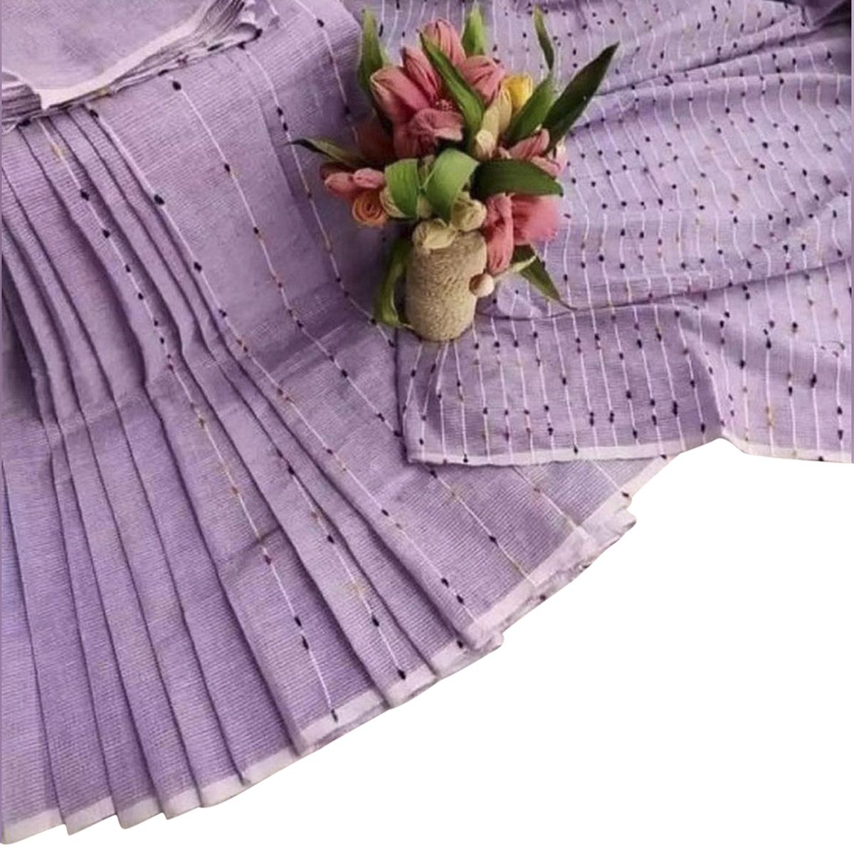 Eye Catching Design With Trendy Collection Weightless Cotton Khesh Kota Saree With Blouse Piece For Women