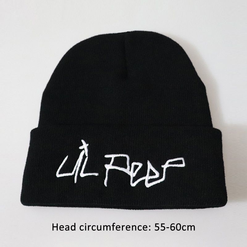 Lil Peep Beanie Embroidery Wool Men Women Fashion Headgear Embroidery Keep Warm Winter UniHop Hat Knitted Cap