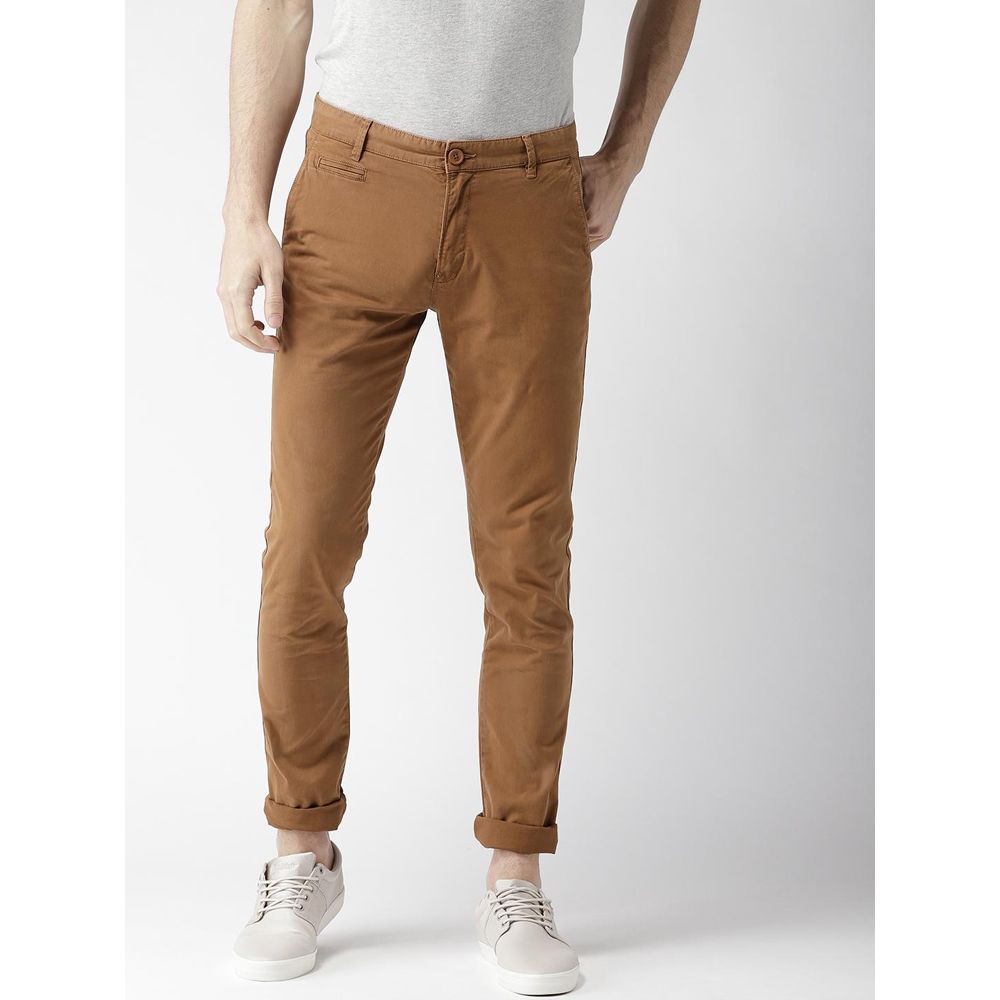 Khaki Gabardine Pant For Men