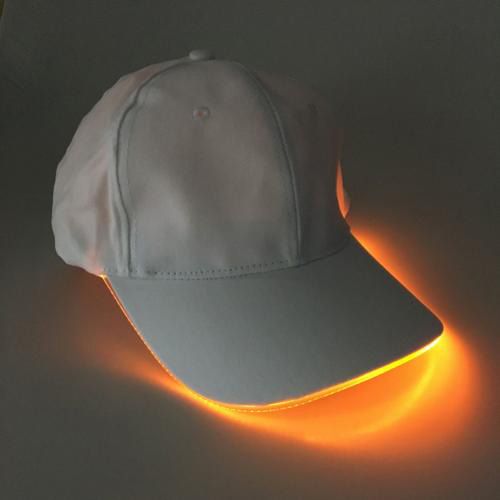 Fashion Unisex Solid Color LED Luminous Baseball Hat Christmas Party Peaked Cap Concert Party Decorative