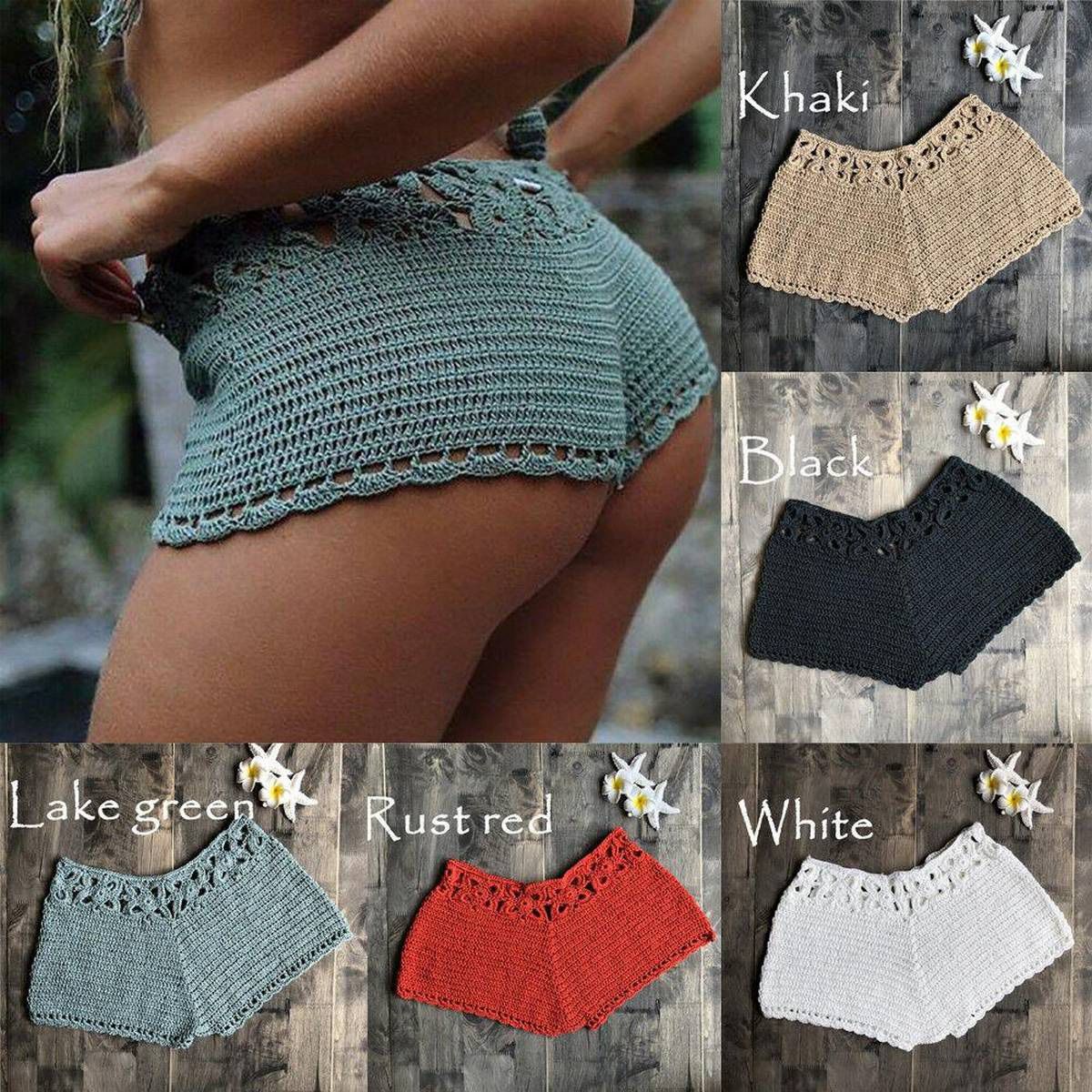 Women's Casual High Waisted Short Mini Knitwear Slim Beach Shorts Hot Pants