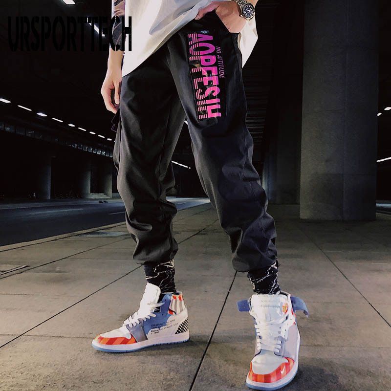 URSPORTTECH High Quality Men's Jogger Pant Multi-pocket Harem Pants Trousers Streetwear Casual Sweatpants Men Cargo Pant Hop