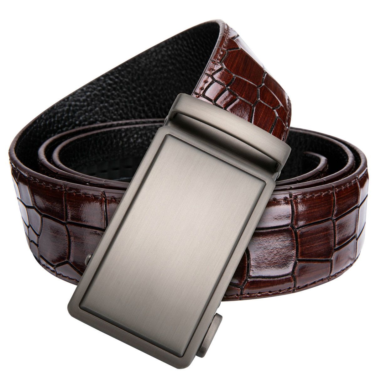 Barry.Wang Fashion Belt New Automatic Buckle Men Belts Fashion Business Belt Famous Brand Luxury Belts For Men Leather DK-2036