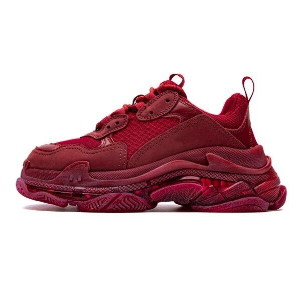2022 New Men Dad Shoes 17FW Triple S casual shoes Clear Bubble bottom men Sneakers black red Old Grandpa Trainer