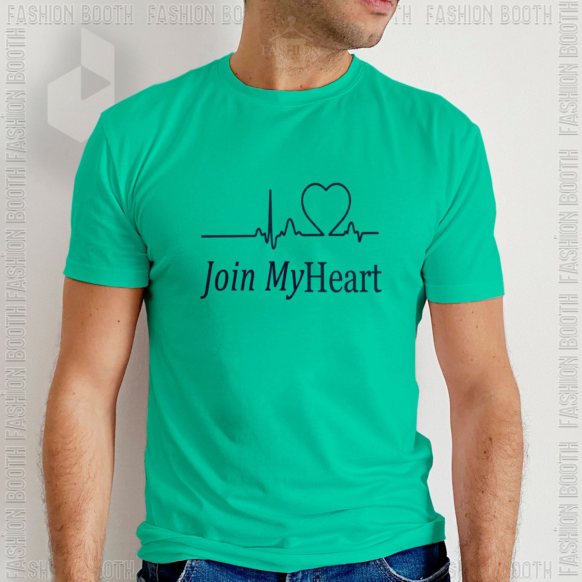 Join My Hart Short Sleeve T-Shirt For Men | Rubber print T-shirt