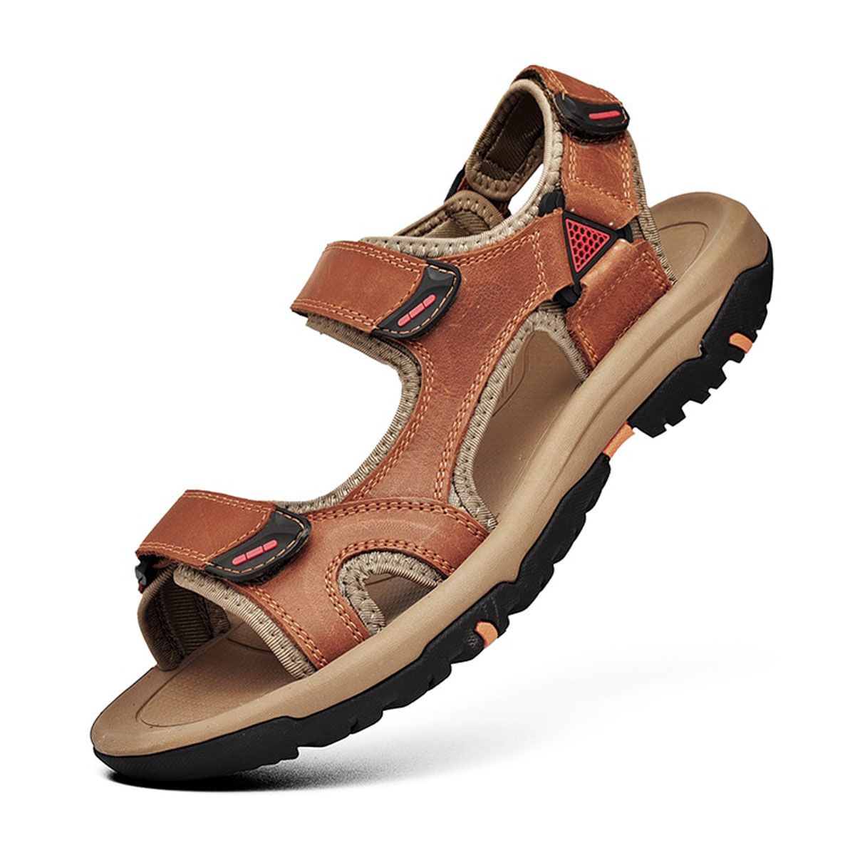 Jumpmore Men Outdoor Sandals Summer Couples Leather Shoes Size 37-46