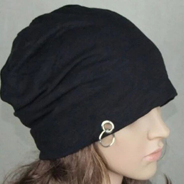2017 Women Men Winter Hat beanies bonnet femme Slouch Baggy Iron Hoop Ring Cap Hip Hop cloth Beanie gorros women's hat