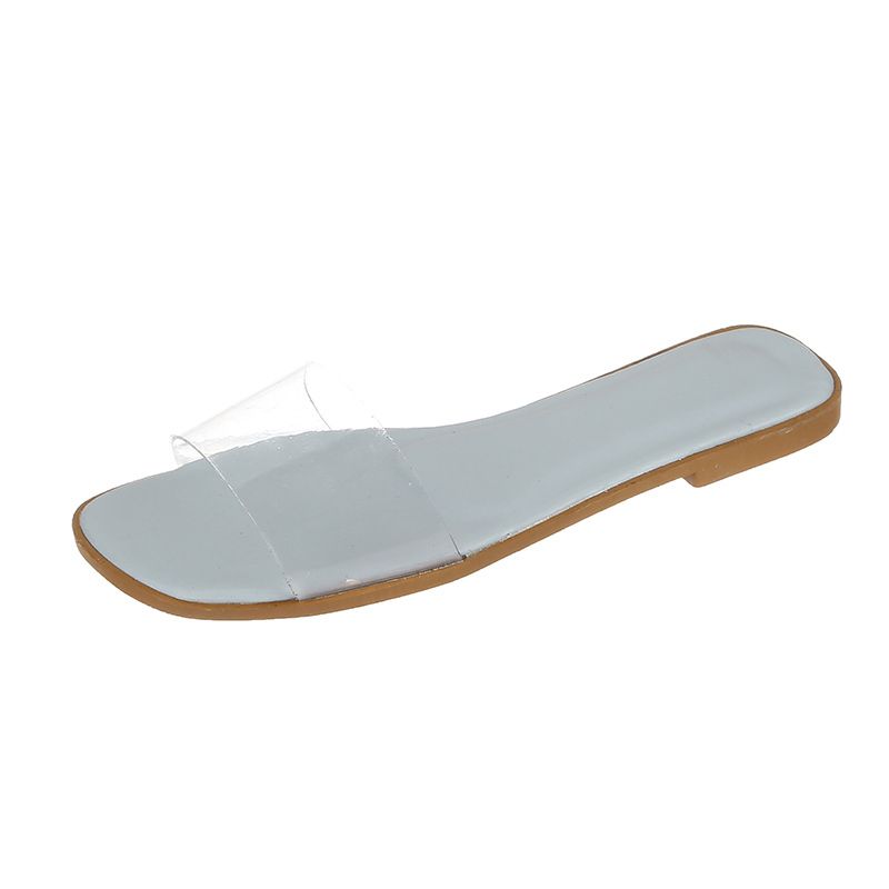 Summer Fashion Women Casual Flat Transparent Slippers Sandals Shoes for Women