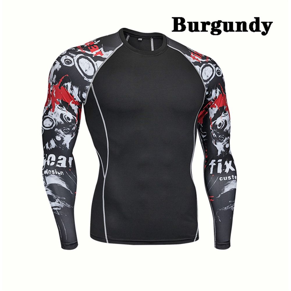Men Quick Dry Fitness Tees Outdoor SPORT Running Climbing Long Sleeves Solid Color Shirt Tights Bodybuilding Tops Men Under Skin