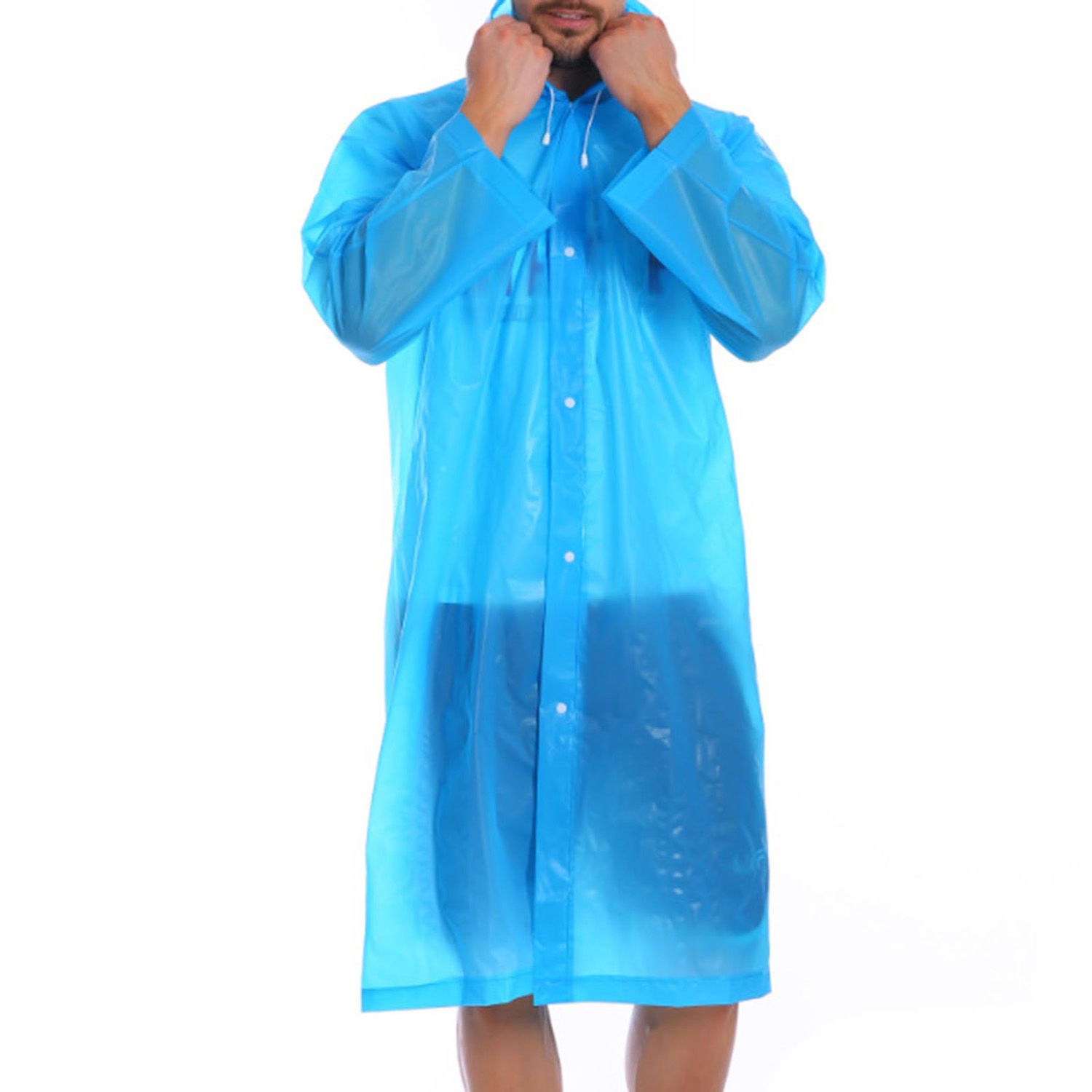 Rain Cape Lightweight Drawstring Design Rain Cape