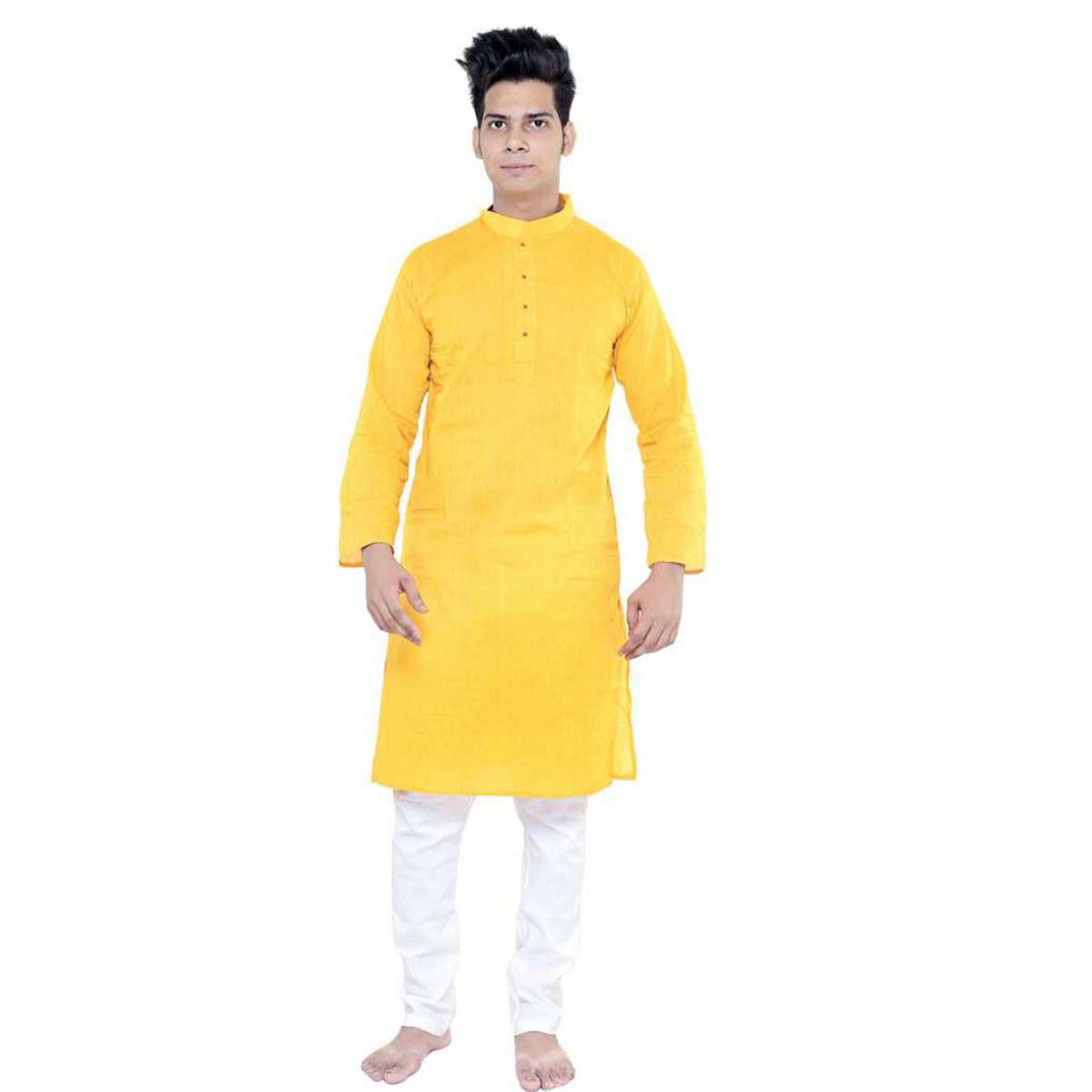 Special Cotton Panjabi for Man - Yellow