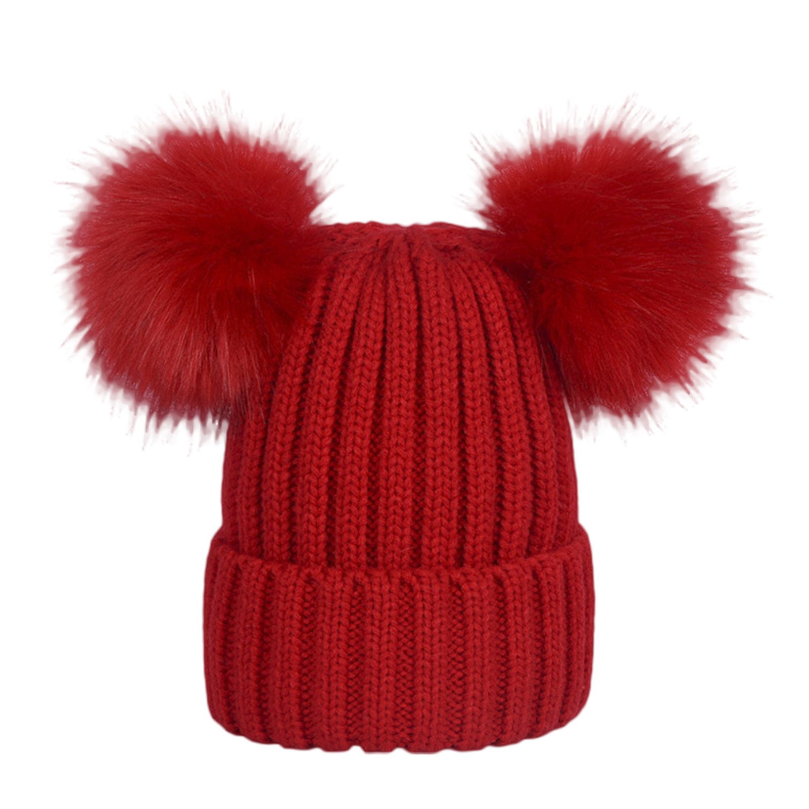 Women Hat No Brim Pure Color Knitting Hat