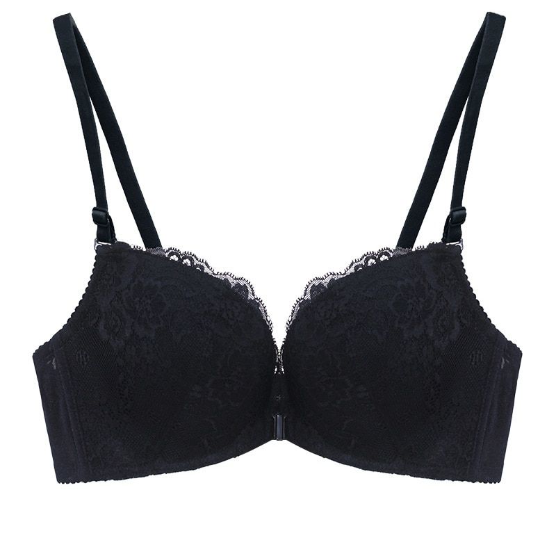 BEFORW  Lace Bra Wire Free Front Closure Underwear Women Adjustable  Lingerie Lace Bras For Women Breathable Push Up Bra