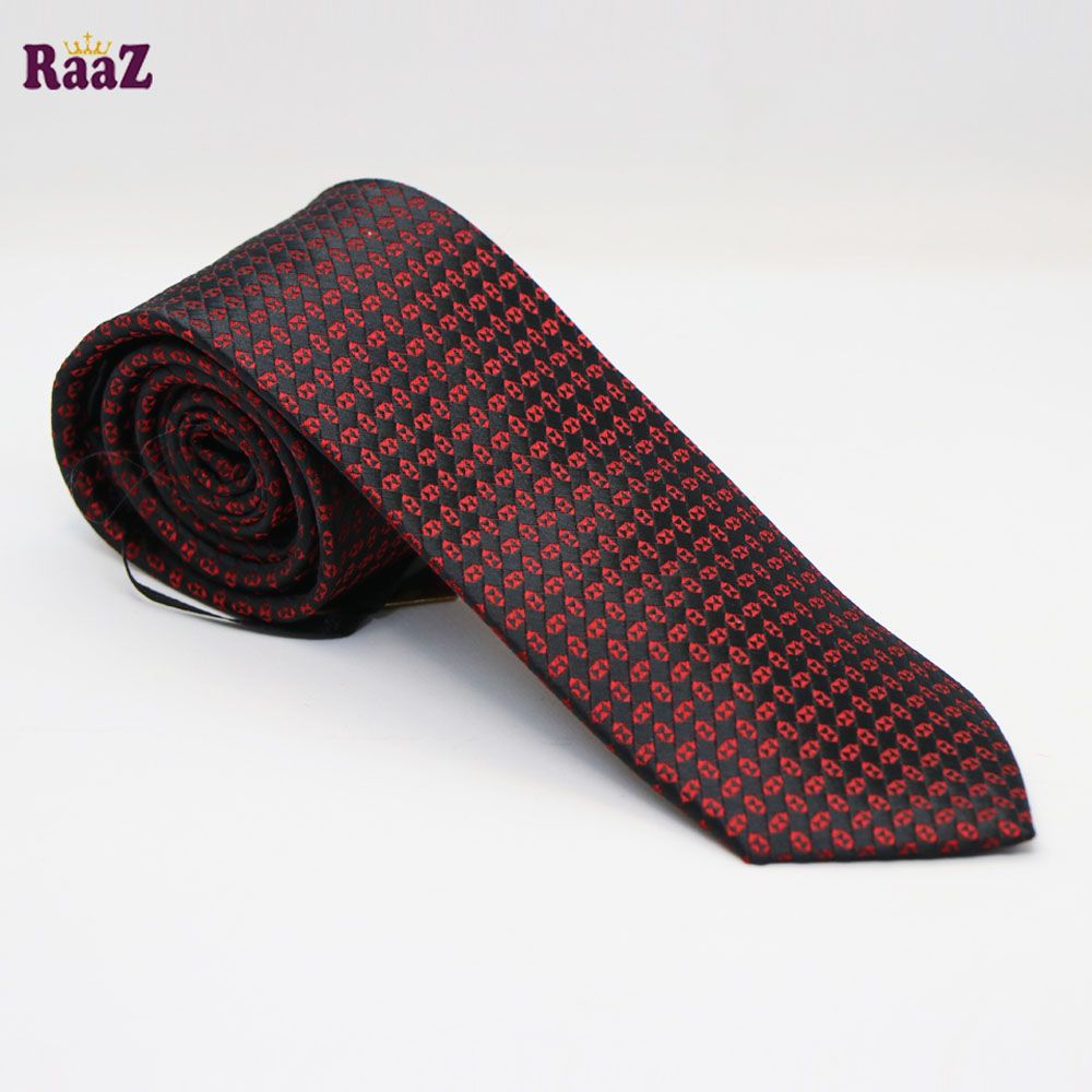 Black And Maroon Design Stylish High-Quality Formal Fashion Premium Silk Business Wedding Party Necktie For Men