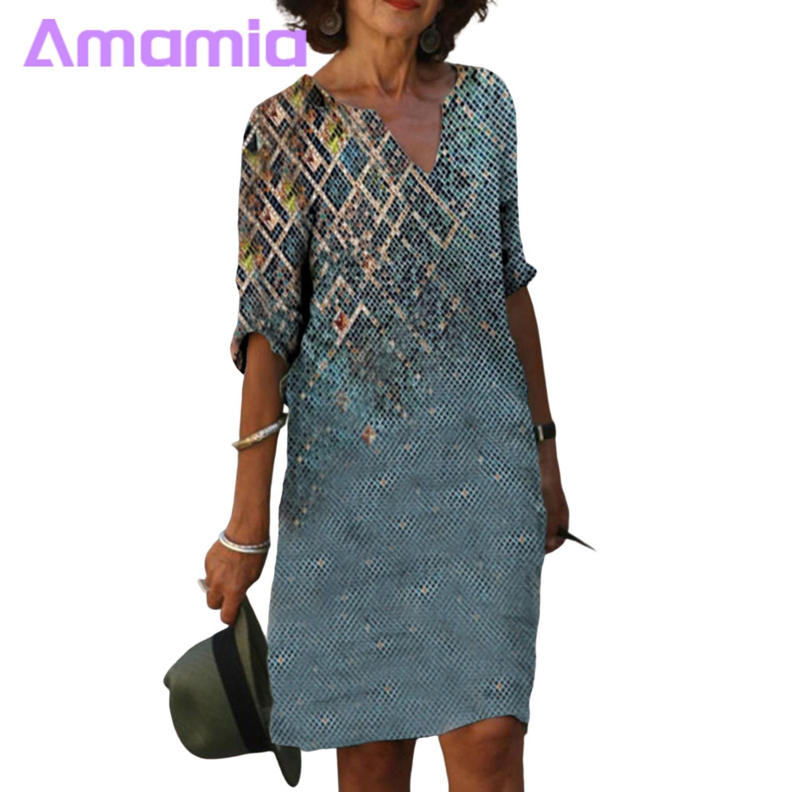 Amamia Summer Dress Plus Size Loose Fit Women Dress