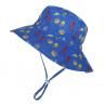 Kids Floral Dinosaur Print Adjusle Wide Brim Anti-UV Bucket Cap Beh Sun Hat