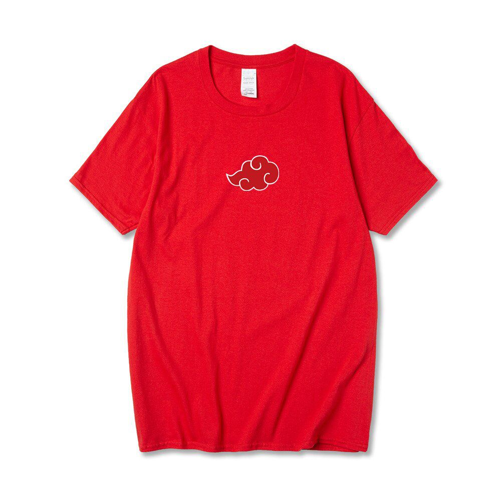 Japan Anime Akatsuki Cloud Symbols Print Men t-shirts Streetwear Short Sleeve Tshirts Men Women Oversized tee shirt homme